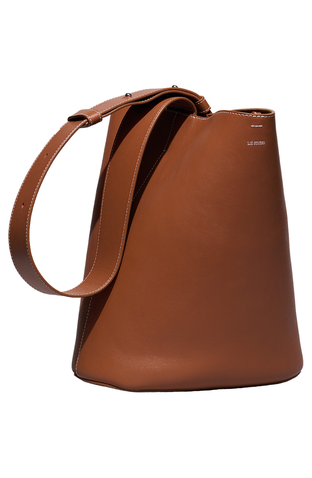 Norma Leather Bucket Tote, Alternate, color, TOFFEE BROWN