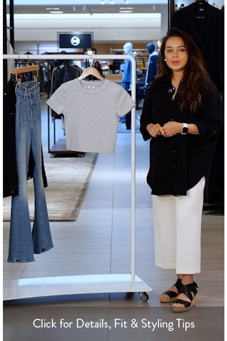 Crop Stretch Cotton T-Shirt video