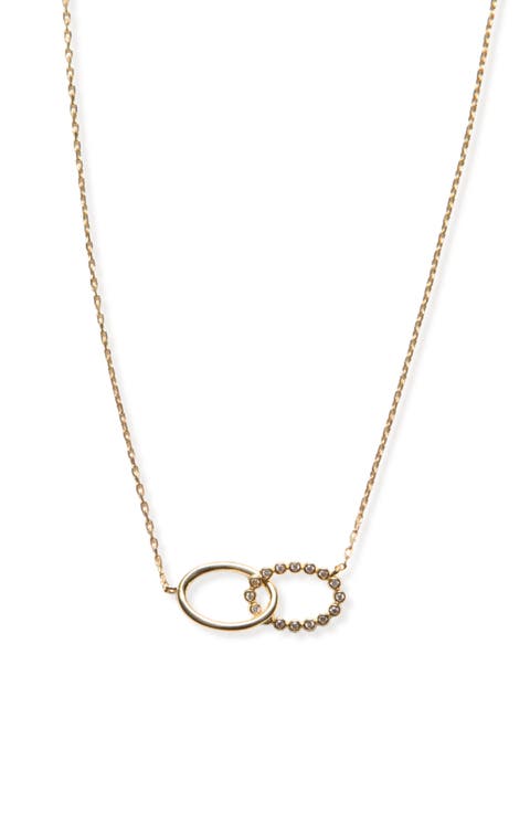 Interlock Oval Pendant Necklace