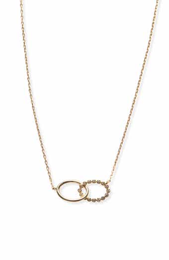 Interlock Oval Pendant Necklace