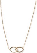 Argento Vivo Sterling Silver Interlock Oval Pendant Necklace