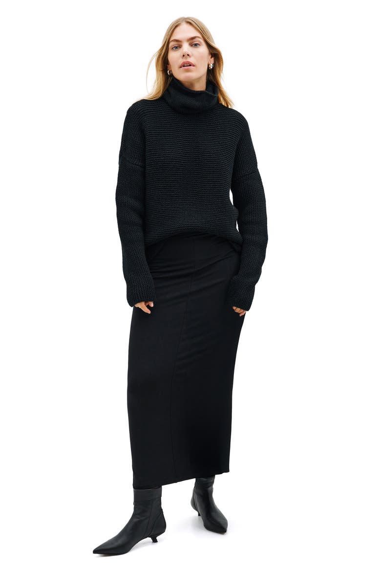 Belmont Midi Skirt, Alternate, color, BLACK
