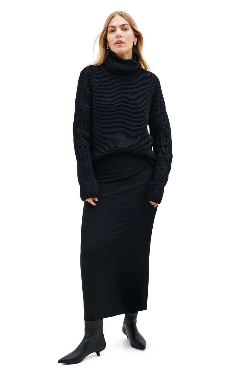 Marcella Belmont Midi Skirt, Alternate, color, Black