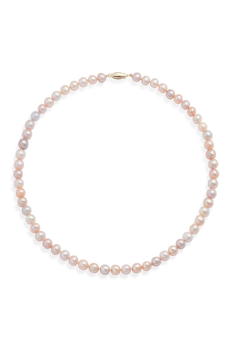 Freshwater Pearl Necklace, Main, color, BLUSH- 14K YELLOW GOLD