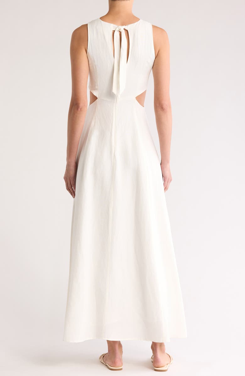 BOAMAR Bessie Linen Blend Cover-Up Maxi Dress, Alternate, color, Marfil