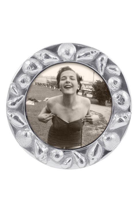 Seashell Round 4 x 4-Inch Picture Frame