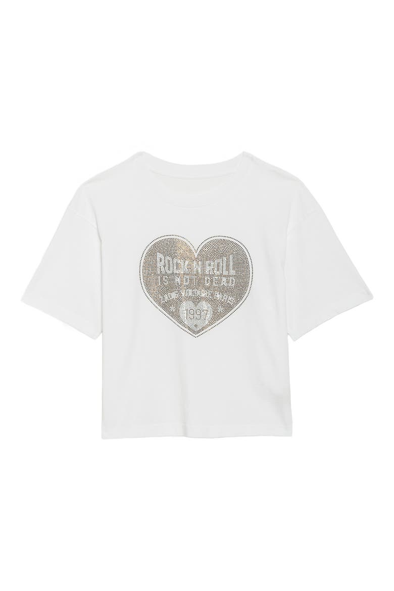 Taida Crystal Embellished Graphic Heart T-Shirt, Alternate, color, WHITE
