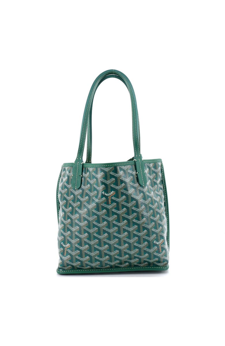 Pre-Owned Goyard Anjou Reversible Tote Coated Canvas Mini, Main, color, Green