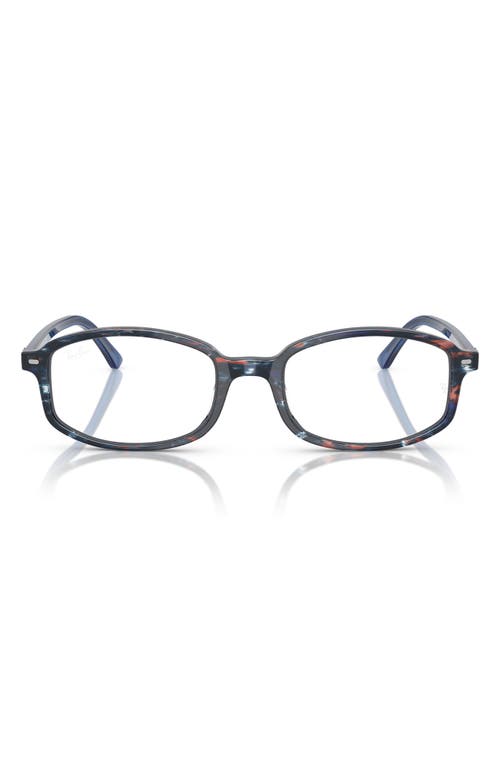 Ray Ban Ray-ban 54mm Irregular Optical Glasses In Rose Gold Black
