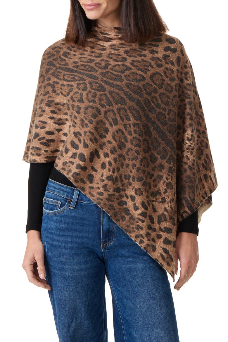 Cashmere & Wool Blend Poncho, Main, color, CAMEL