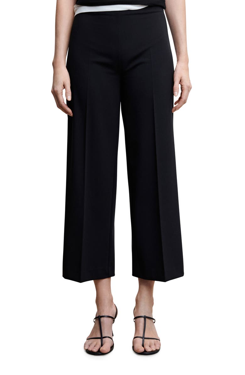 MANGO Recycled Polyester Blend Culottes, Main, color, 
