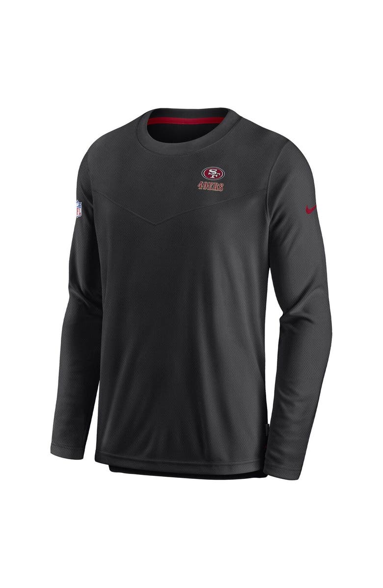 Nike Men's Nike Black San Francisco 49ers Sideline Lockup Performance Long Sleeve T-Shirt, Alternate, color, 