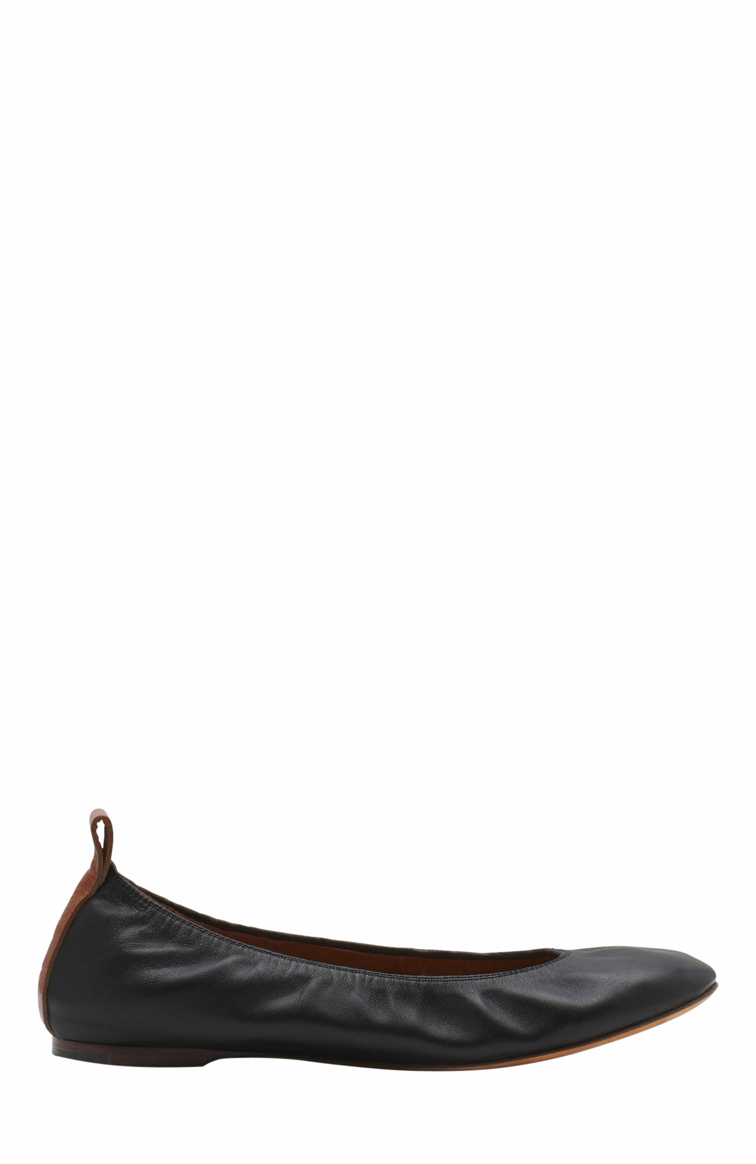 Lanvin The Leather Ballerina Flat, Main, color, 