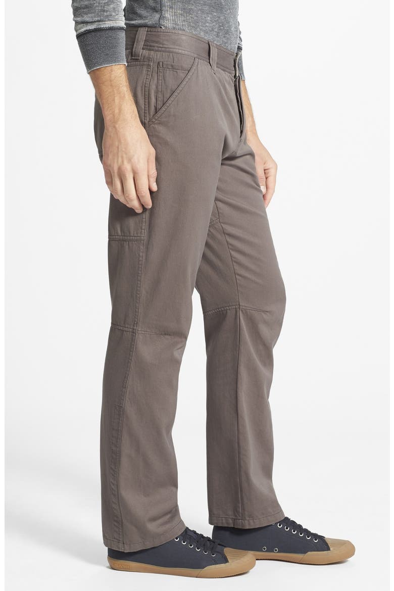 'Utilize' Straight Leg Organic Cotton Twill Pants, Alternate, color, ASH