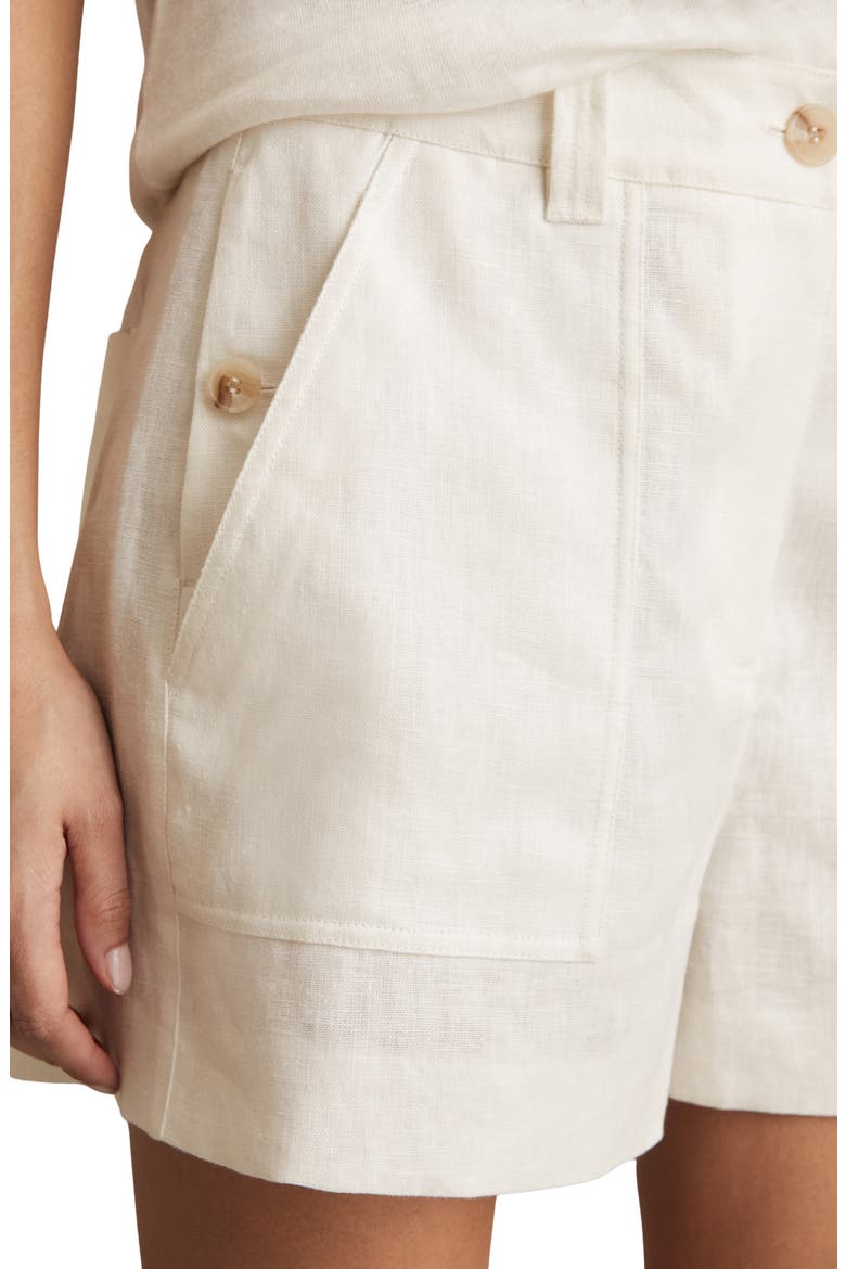 Ashby Linen Shorts, Alternate, color, WHITE
