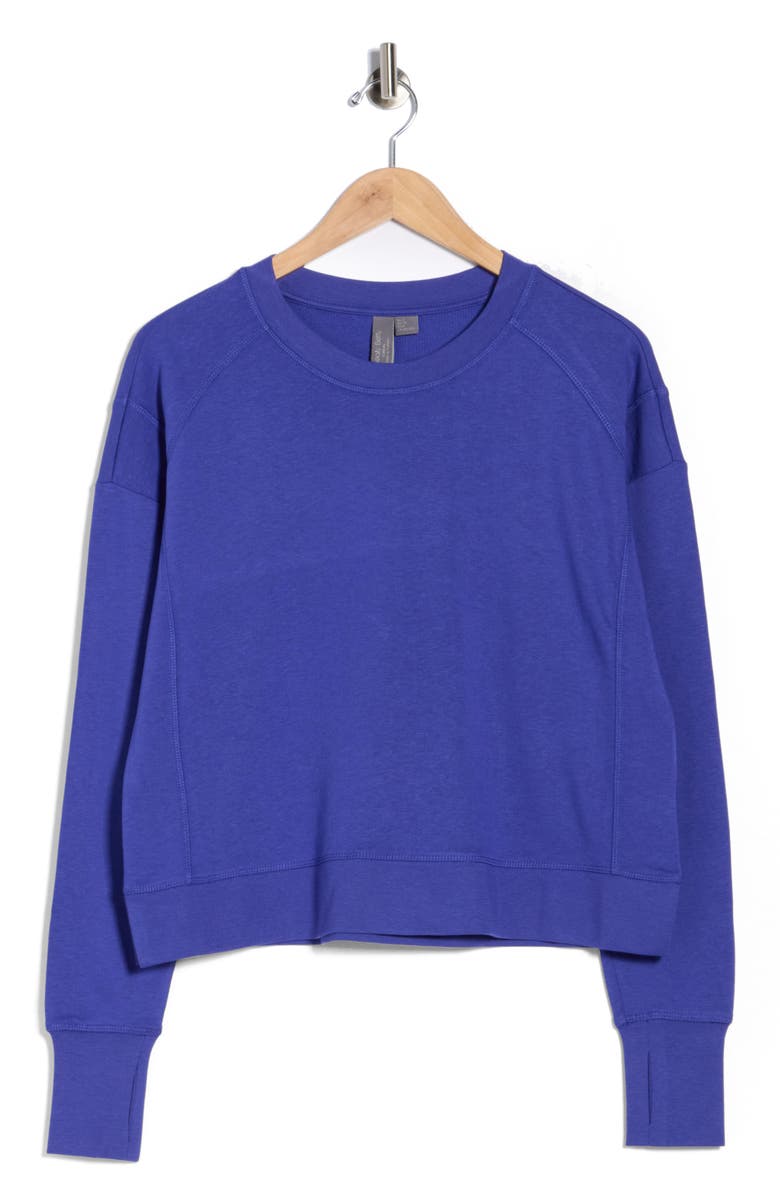 Sweaty Betty After Class Crop Sweatshirt, Main, color, Nori Green