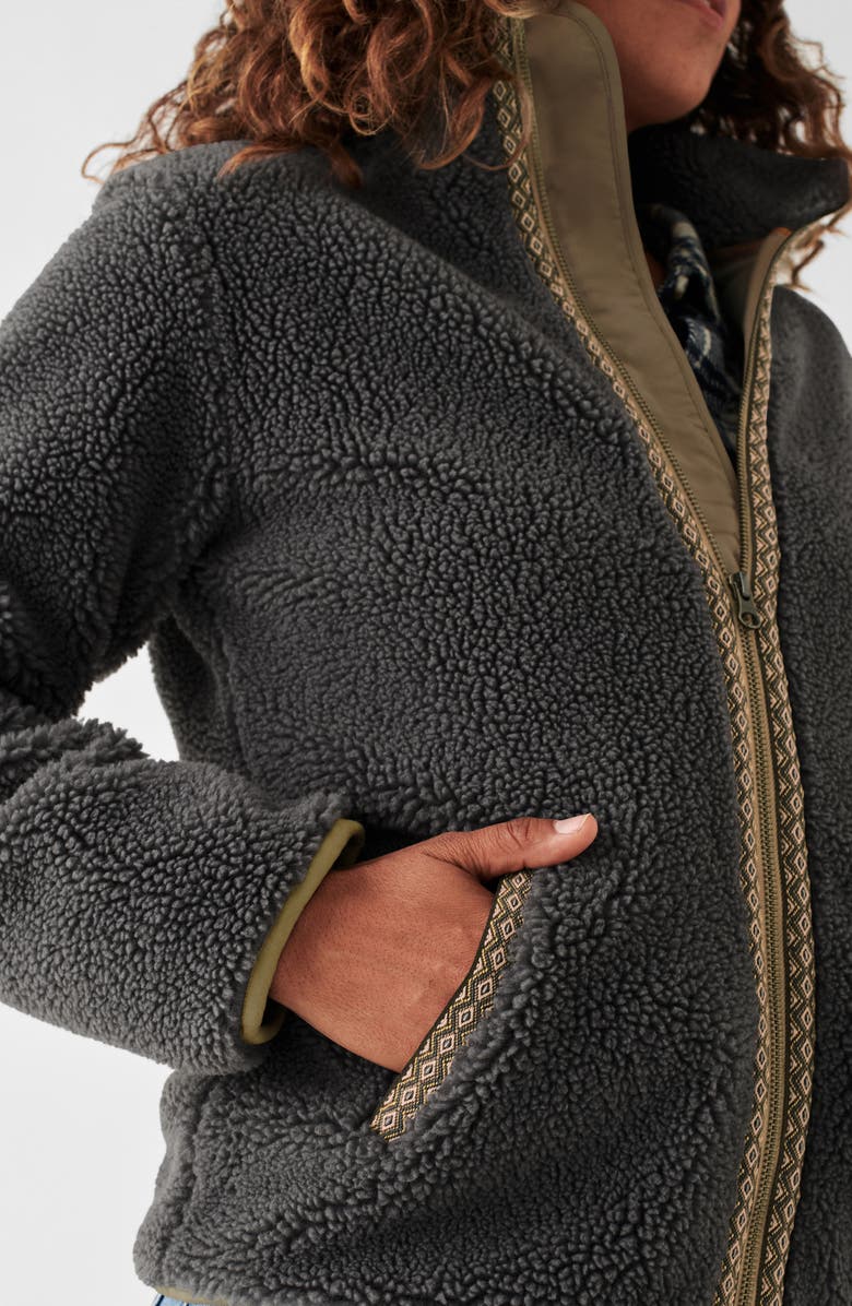 Faherty Ashbury High Pile Fleece Recycled Polyester Jacket, Alternate, color, 