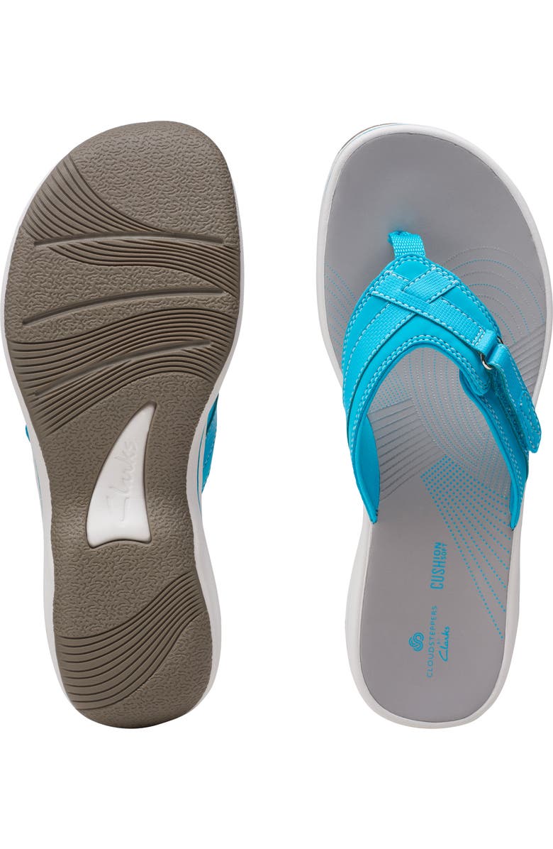 Clarks<sup>®</sup> Breeze Sea Flip Flop Sandal, Alternate, color, Aqua Synth