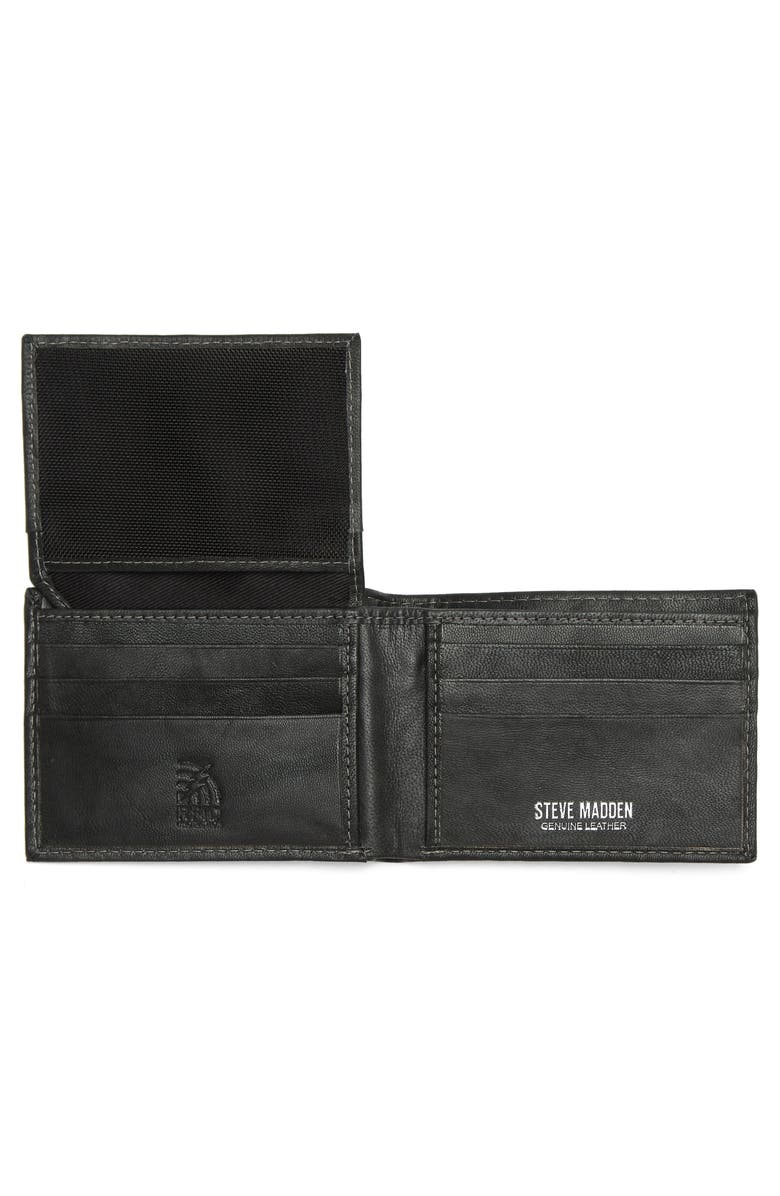 Steve Madden Leather Bifold Wallet, Alternate, color, 