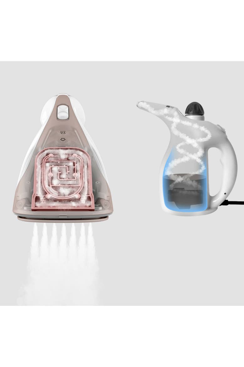 Rose Gold HS-100 Duopress Hand Held Garment Steamer & Iron, Main, color, SILVER