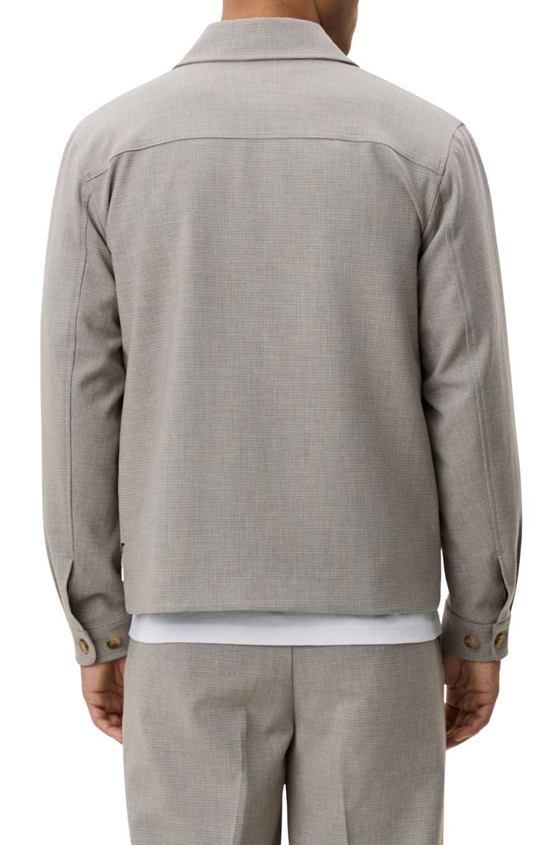 Les Deux Mini Check Hybrid Shirt Jacket, Alternate, color, Bungee Cord Brown
