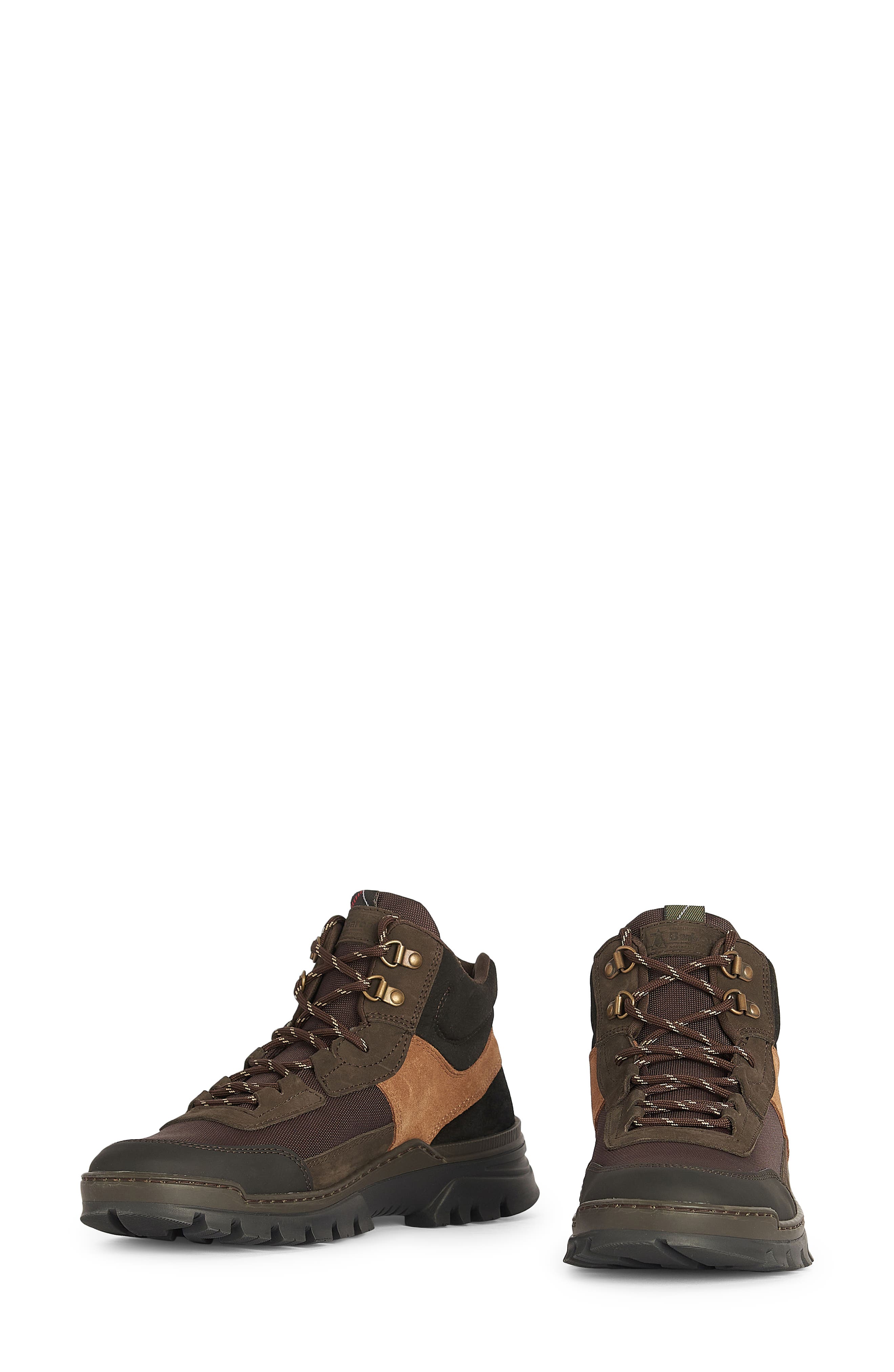 Barbour Potsie Water Resistant Ankle Boot, Alternate, color, Dark Brown