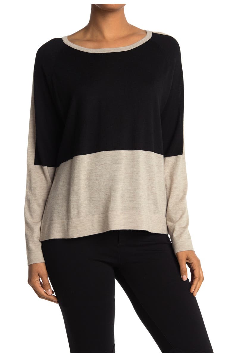 Kinross Colorblock Crew Neck Sweater, Alternate, color,