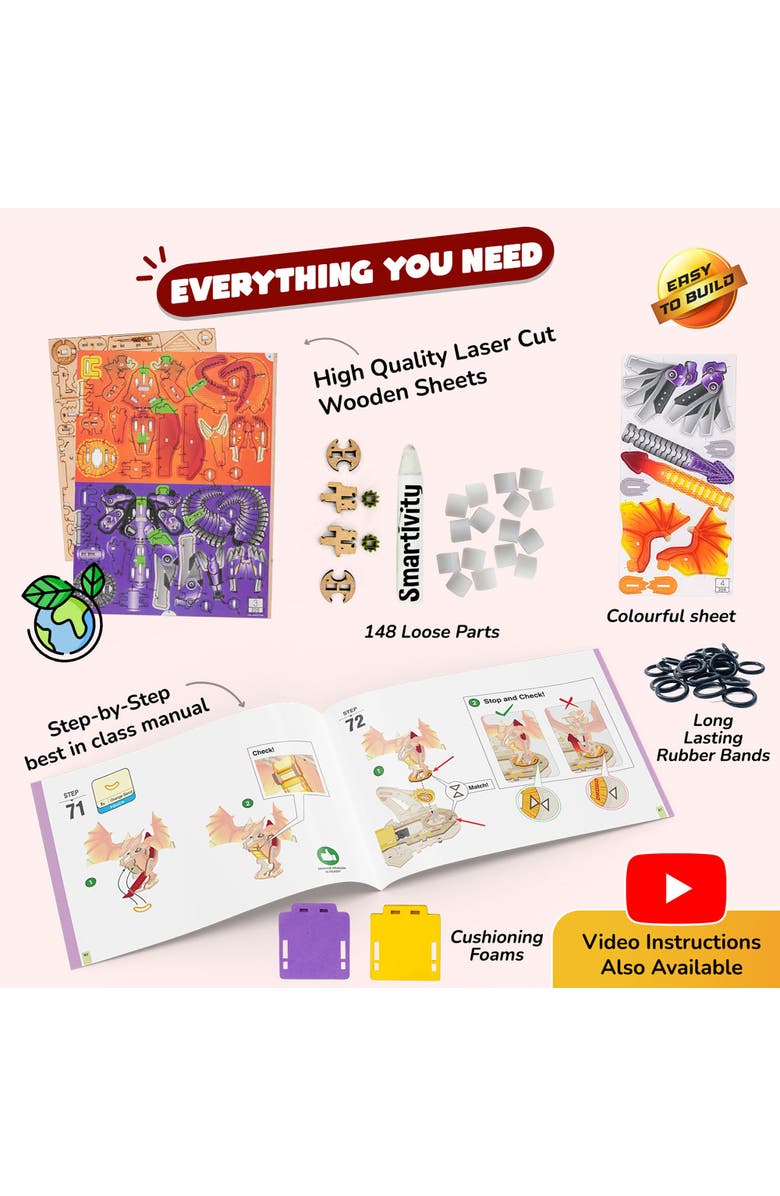 Smartivity Steam Warriors Clash Of Dragons Battle Game, Alternate, color, Multicolored