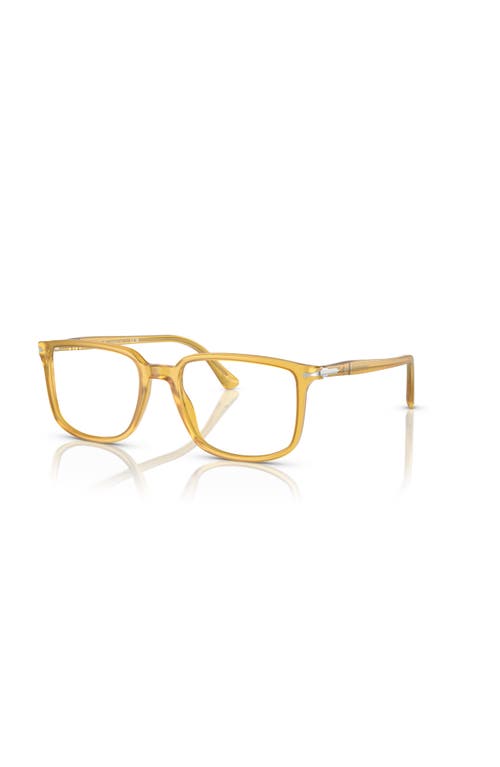 Persol 52mm Rectangle Optical Glasses In Yellow