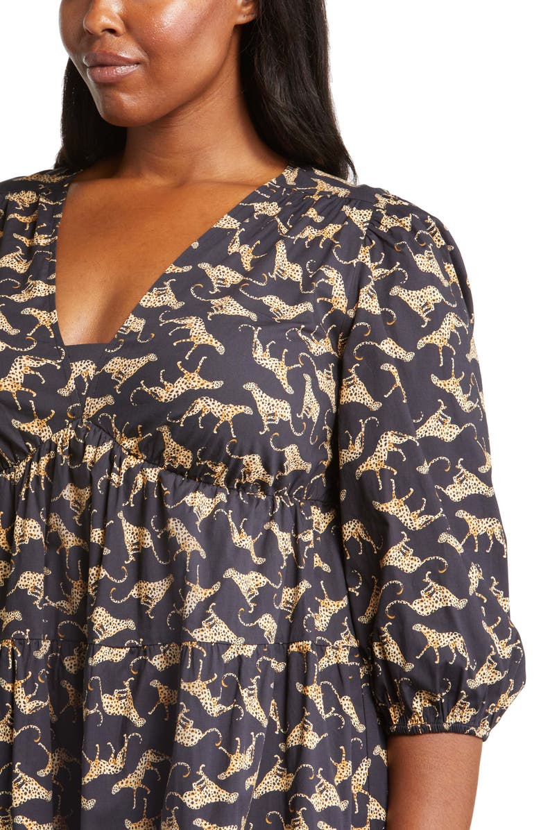 Leota Zariah Floral Stretch Organic Cotton Dress, Alternate, color,