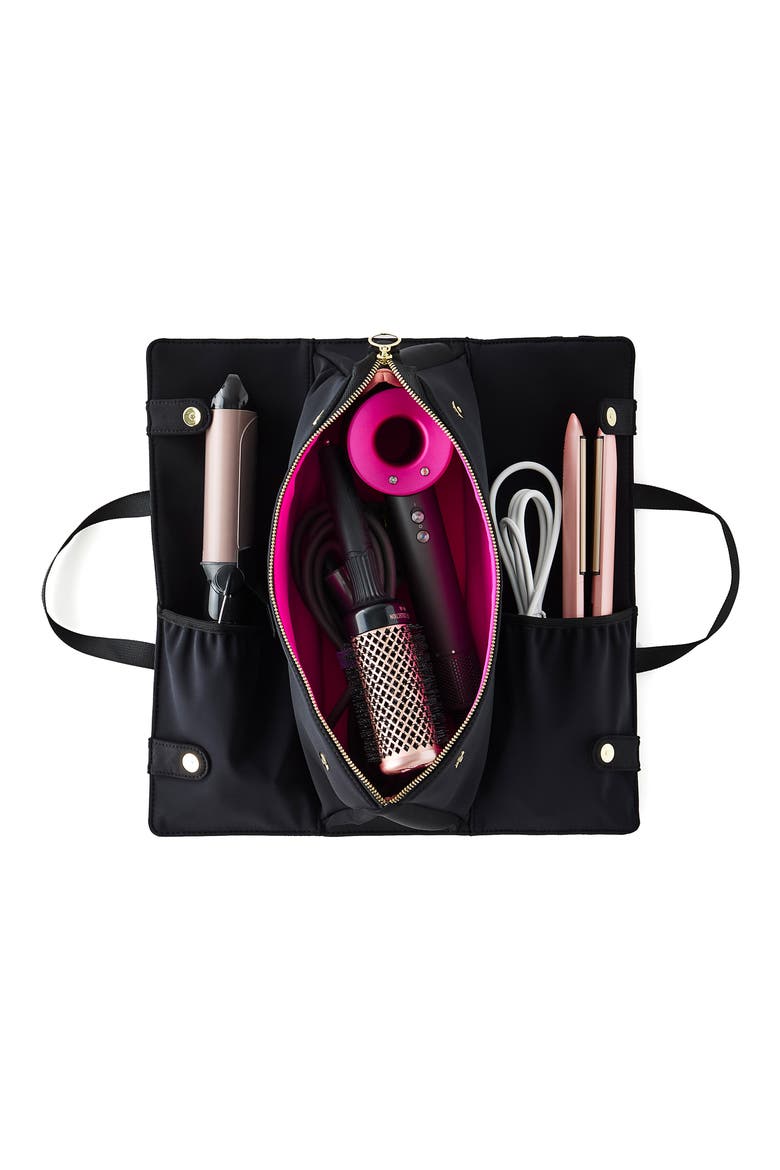 Hair Tools Bag, Alternate, color, BLACK/ PINK