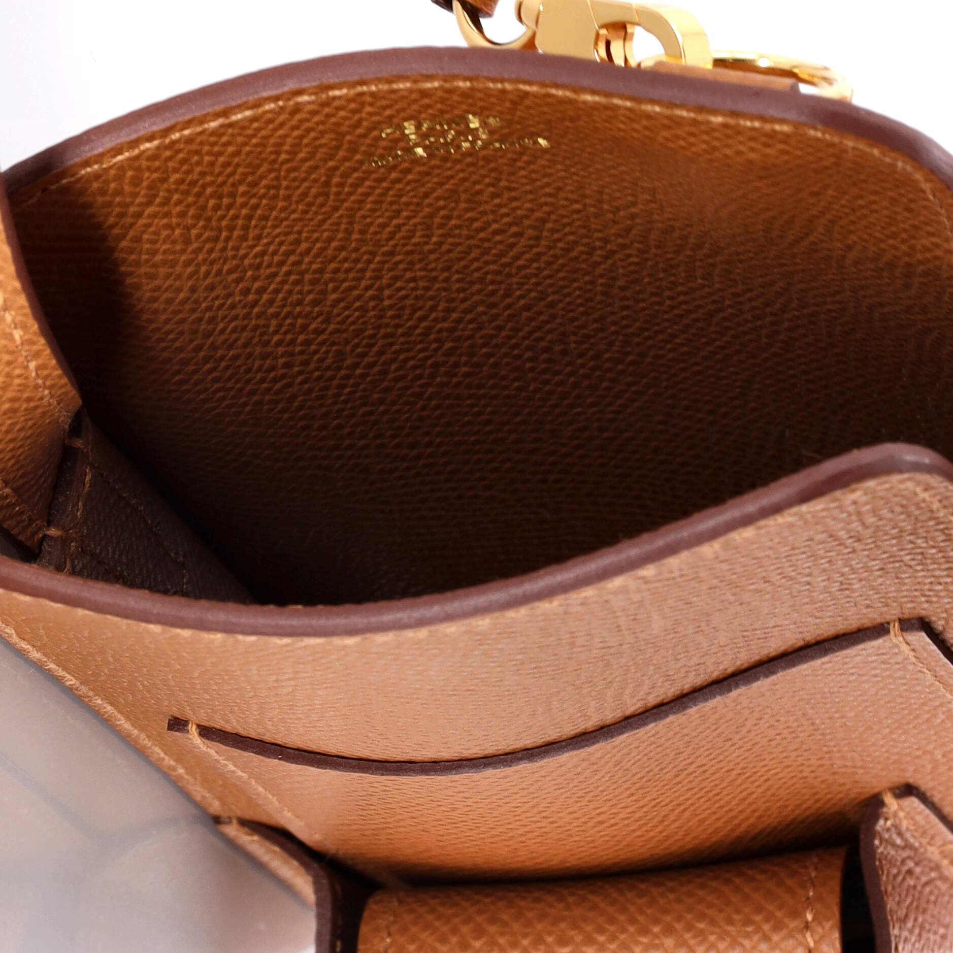 Pre-Owned Hermes Hermesway Phone Case Crossbody Bag Epsom, Alternate, color, Gold