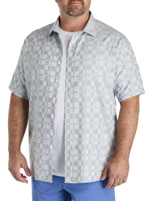 True Nation by DXL Big & Tall Abstract Print Sport Shirt in Blue  product