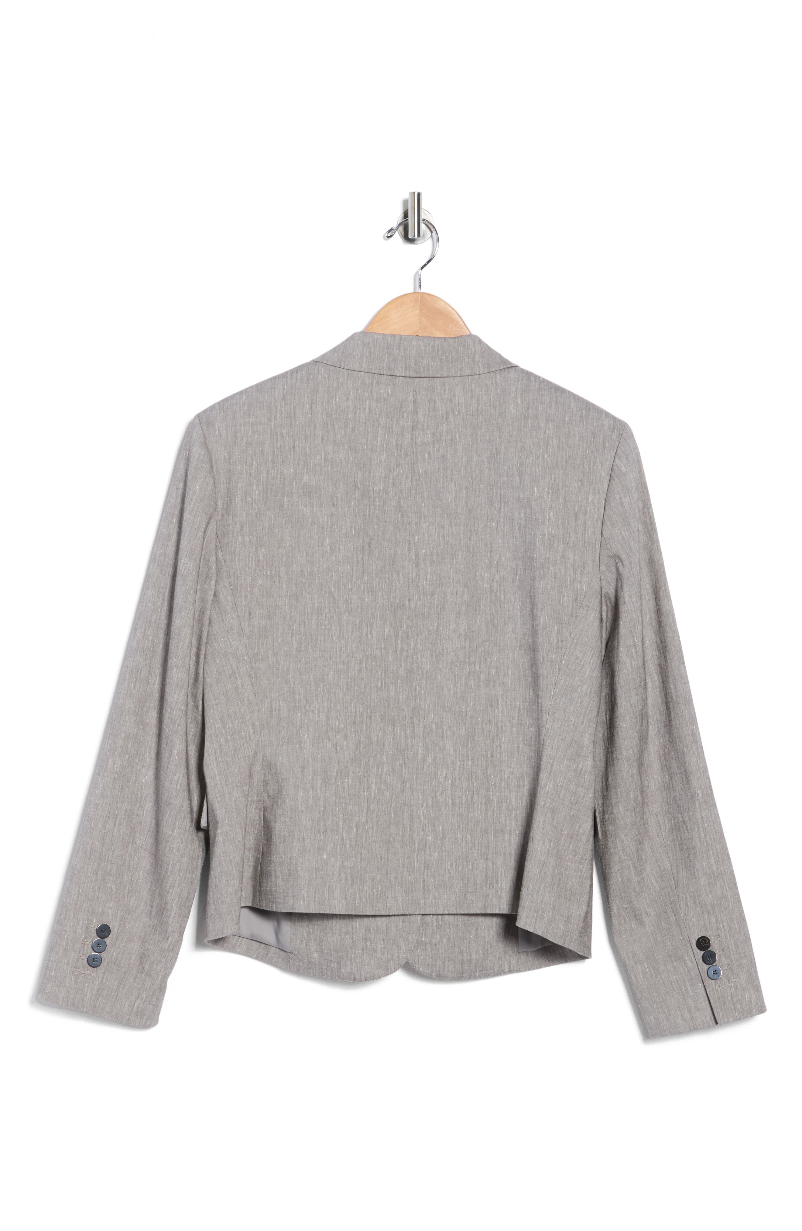 Shrunken Linen Blend Blazer - image 2