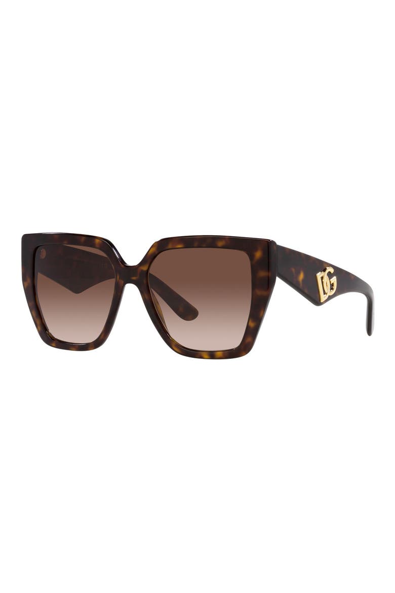 55mm Gradient Square Sunglasses, Alternate, color, HAVANA