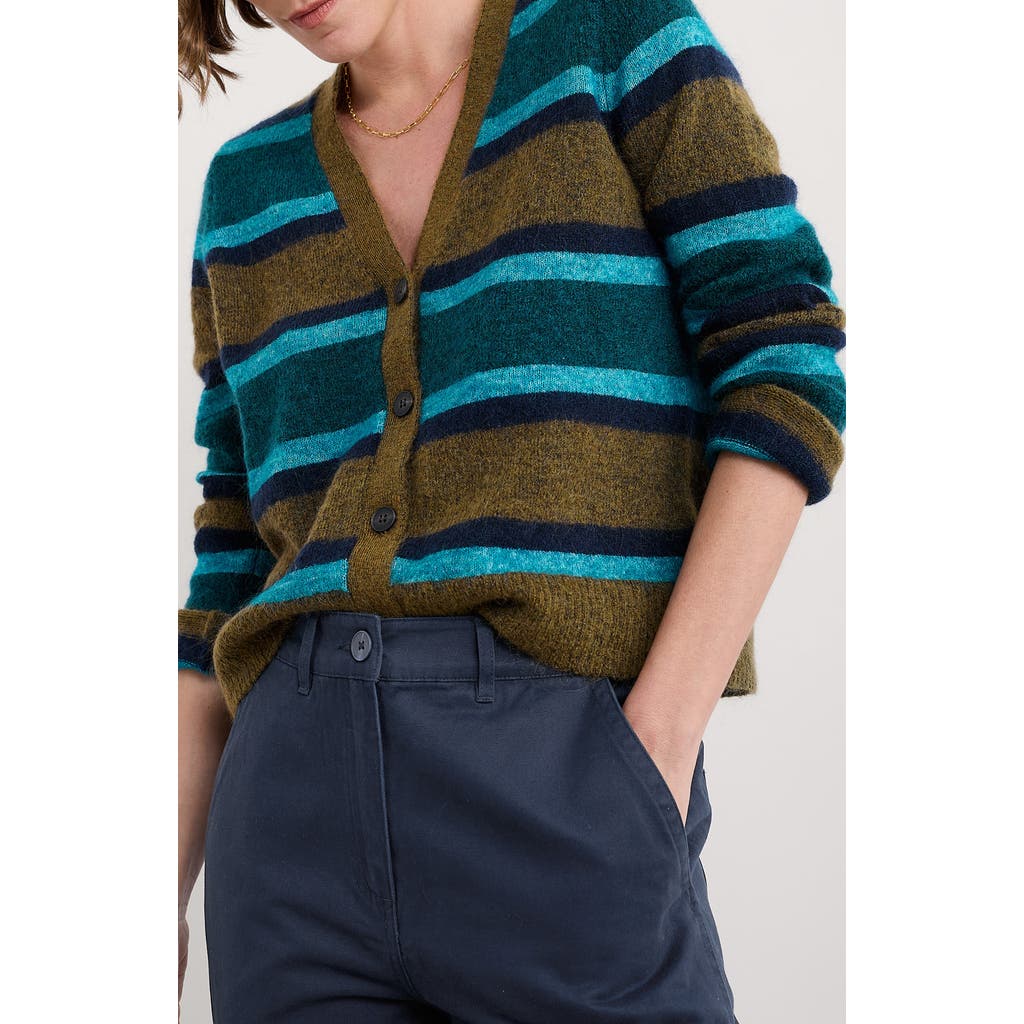Seasalt Cornwall Etching Stripe Cardigan In Multi