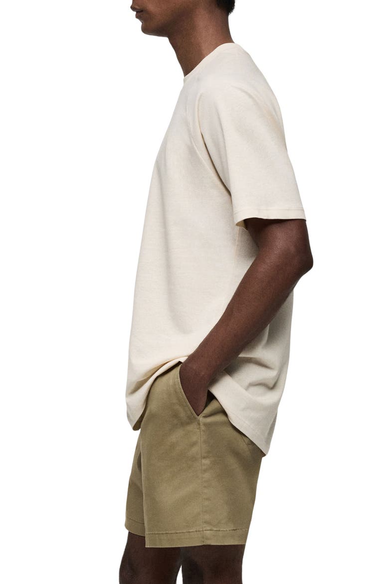Relaxed Fit Cotton & Linen T-Shirt, Alternate, color, ECRU