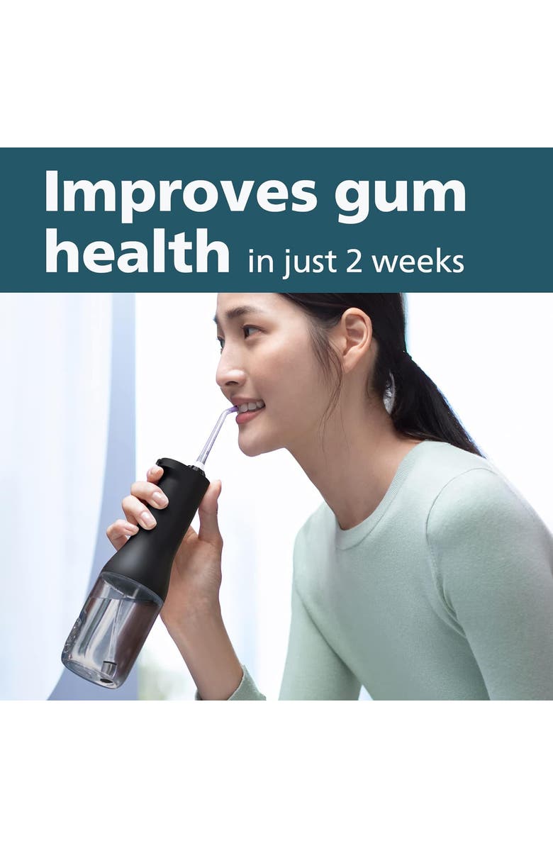 Philips Sonicare Cordless Power Flosser 3000 Quad Stream Water Flosser, Alternate, color, Black