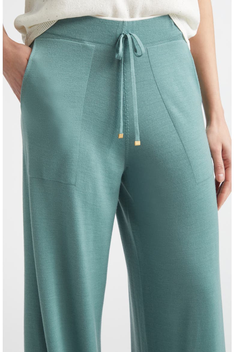Avalon Travel Merino Wool Drawstring Pants, Alternate, color, WHITE/JADE