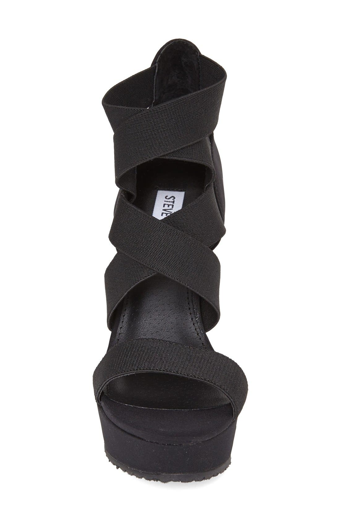 'Valine' Wedge Sandal, Alternate, color, BLACK MULTI