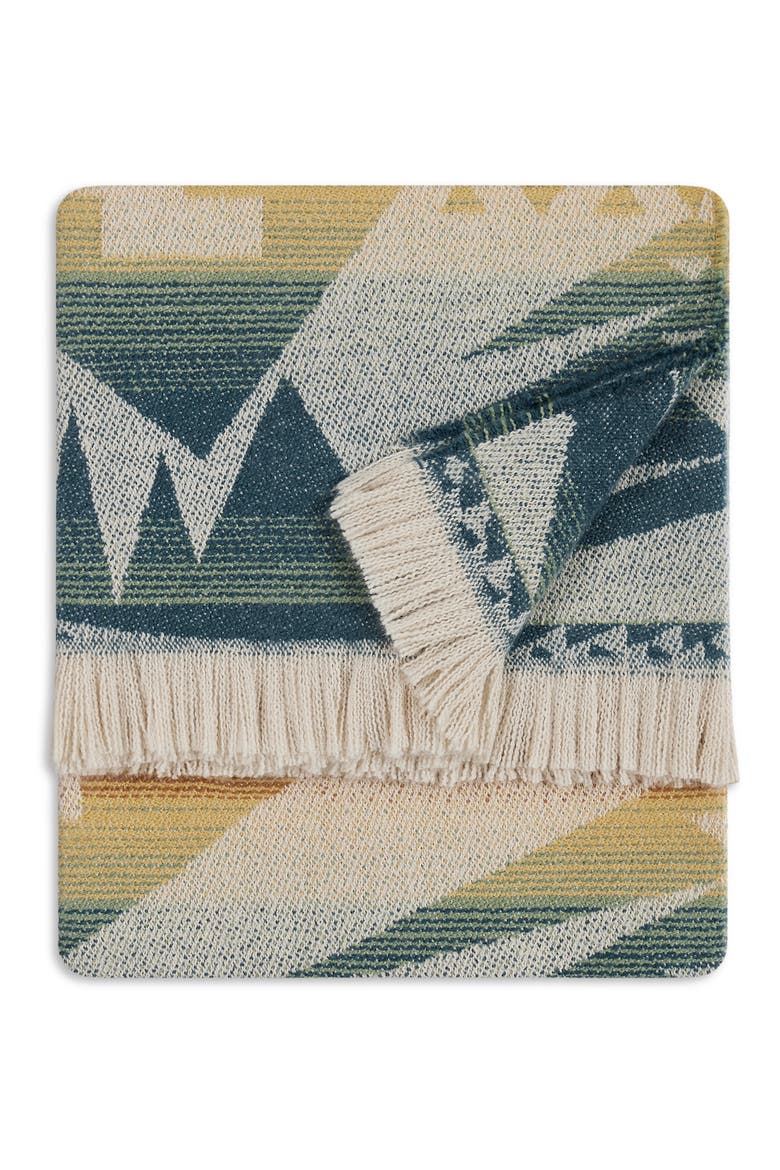 Mystic Lake Throw Blanket, Main, color, TEAL MULTI