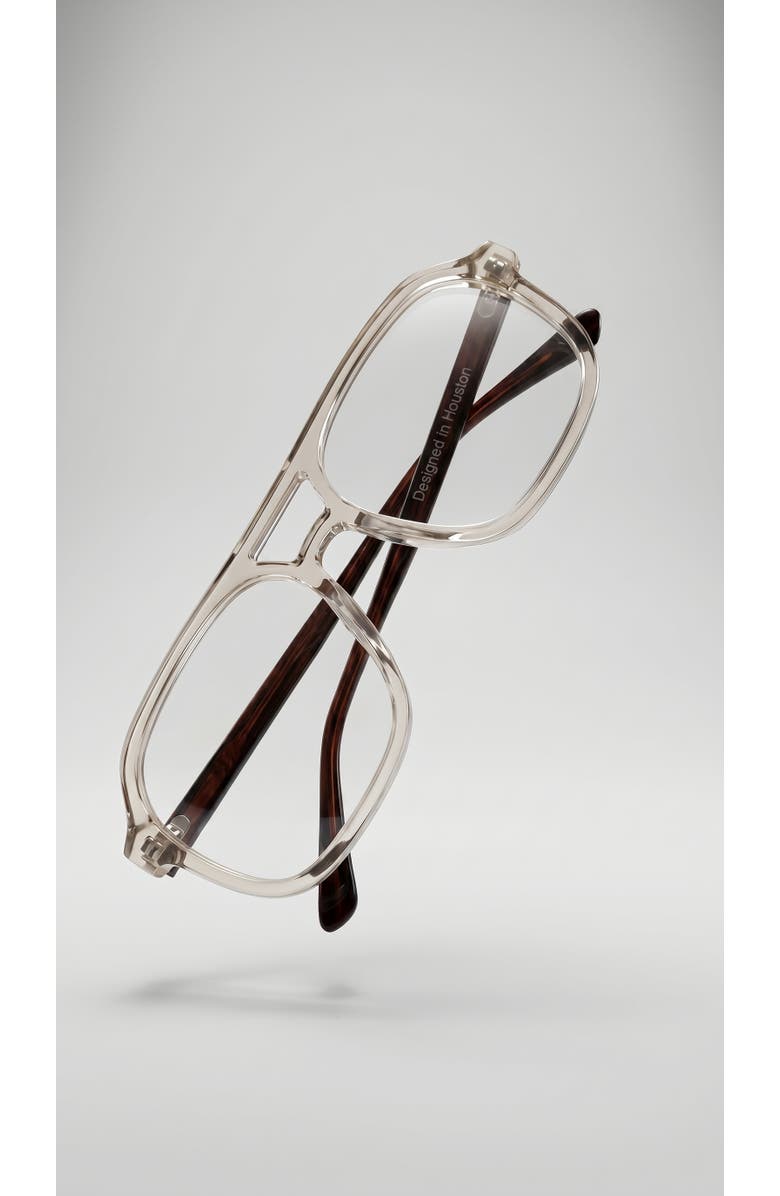NCMPRBL Axis 03 Smoke Oak 53MM Flat Top Eyeglasses - Champagne & Walnut, Main, color, Champagne And Walnut