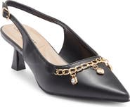 WILD DIVA LOUNGE Aleena Chain Slingback Pump