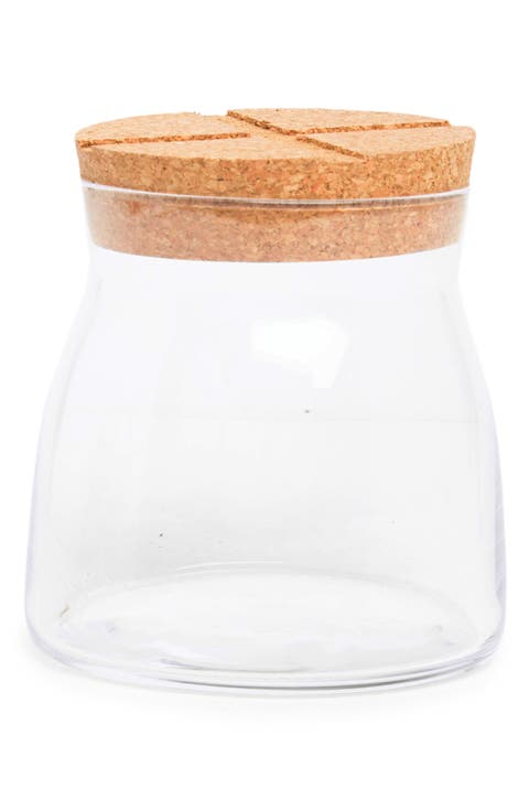 Bruk Storage Jar with Airtight Cork Lid - Clear