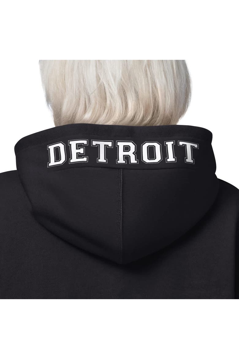 Women's Starter  Black Detroit Lions 4th Down Full-Zip Hoodie, Alternate, color, Black