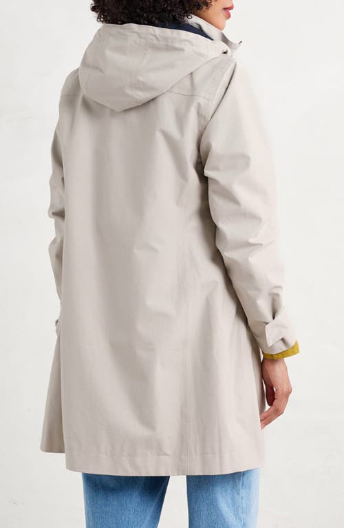Seasalt Cornwall Coverack Waterproof Organic Cotton Blend Coat In Driftwood