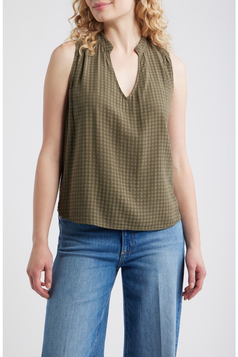 Pintucked Sleeveless Top, Main, color, LAKESIDE PINE