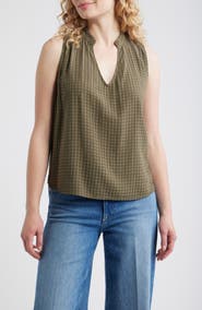 Cloth & Stone Pintucked Sleeveless Top