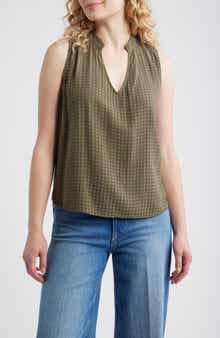 Cloth & Stone Pintucked Sleeveless Top
