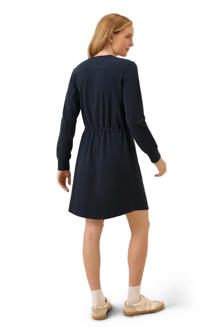 Organic Cotton CloudKnit Sweatshirt Dress, Alternate, color, Midnight Blue